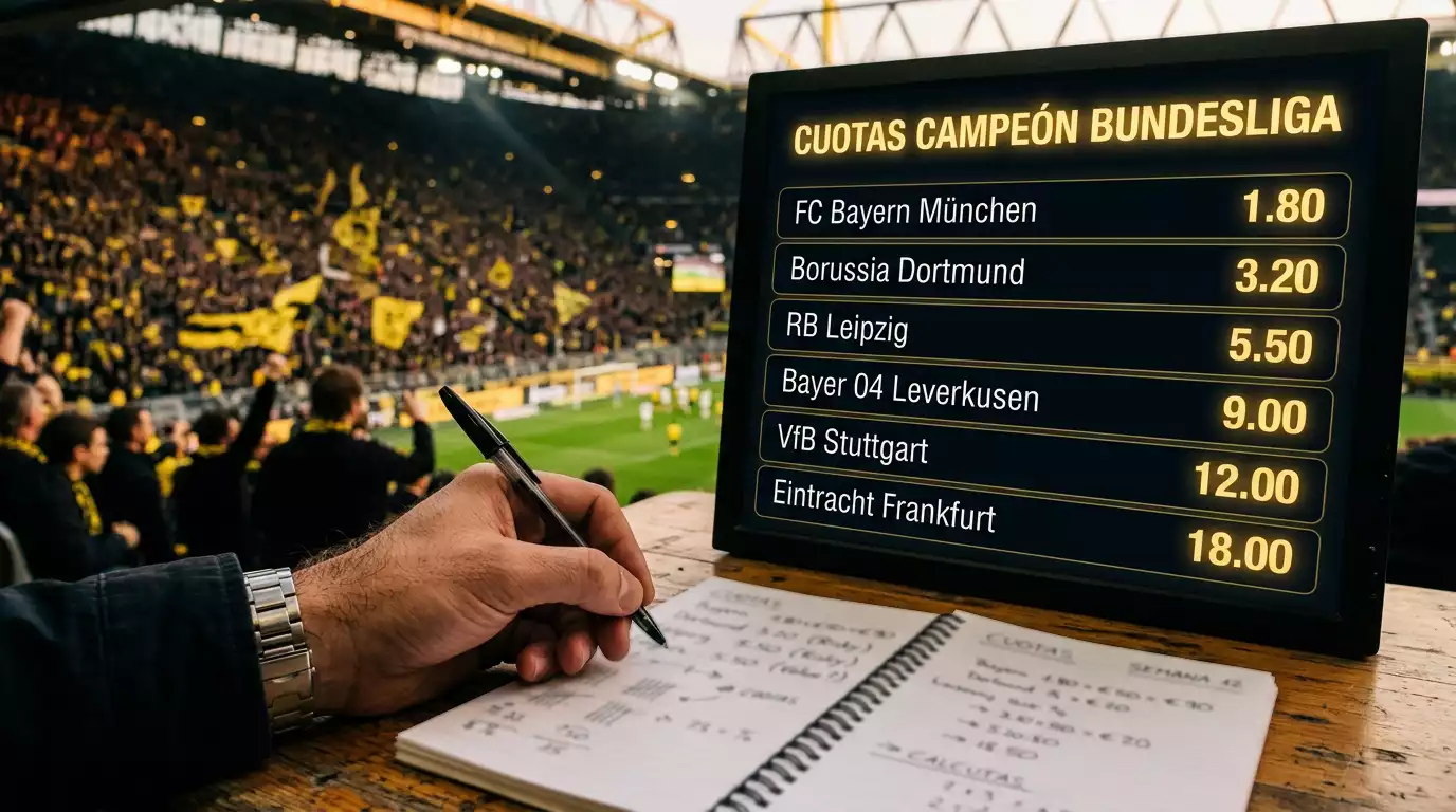 Cuotas del campeon de la Bundesliga 2025/26 con comparativa de probabilidades